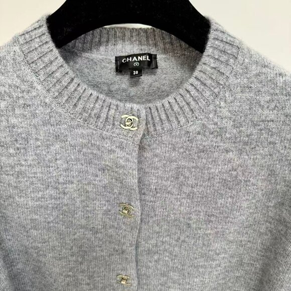 Chanel gray Cardigan Size 38 - Picture 6 of 10